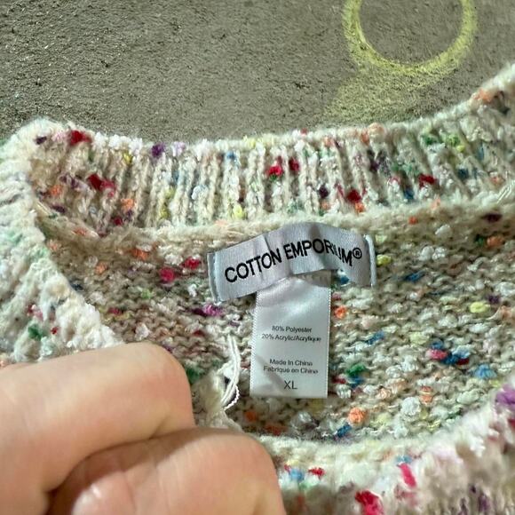 Cotton Emporium Multicolored Speckled Sweater - Picture 6 of 8